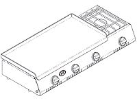 PLANCHA 800 económica con fogón	